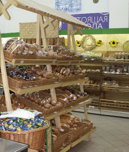 Деревянные стеллажи для хлеба